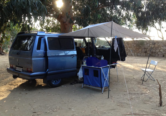 VW Bus Ferien Johnny Blue